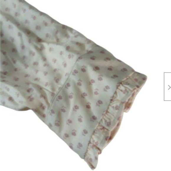 a.n.a. A New Approach Women Long Sleeve Button-Down Shirt 2XL Mini Daisy Pink - Picture 5 of 8